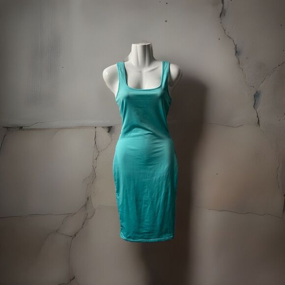Unbranded Dresses & Skirts - Unbranded Bodycon Tank Dress Womens Size S Green Sleeveless Stretchy Festival